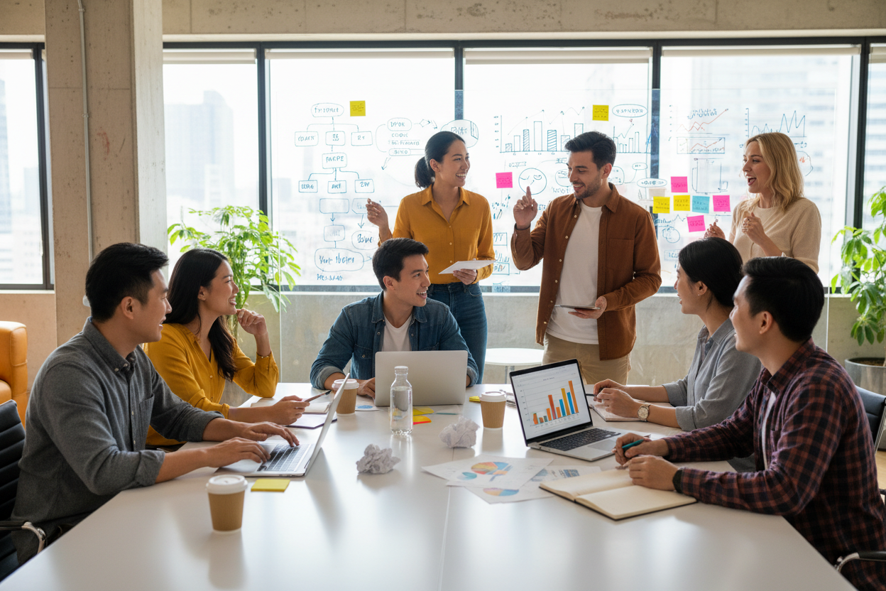 People starting a business 